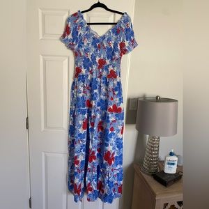 Jessica Simpson off the shoulder maxi dress